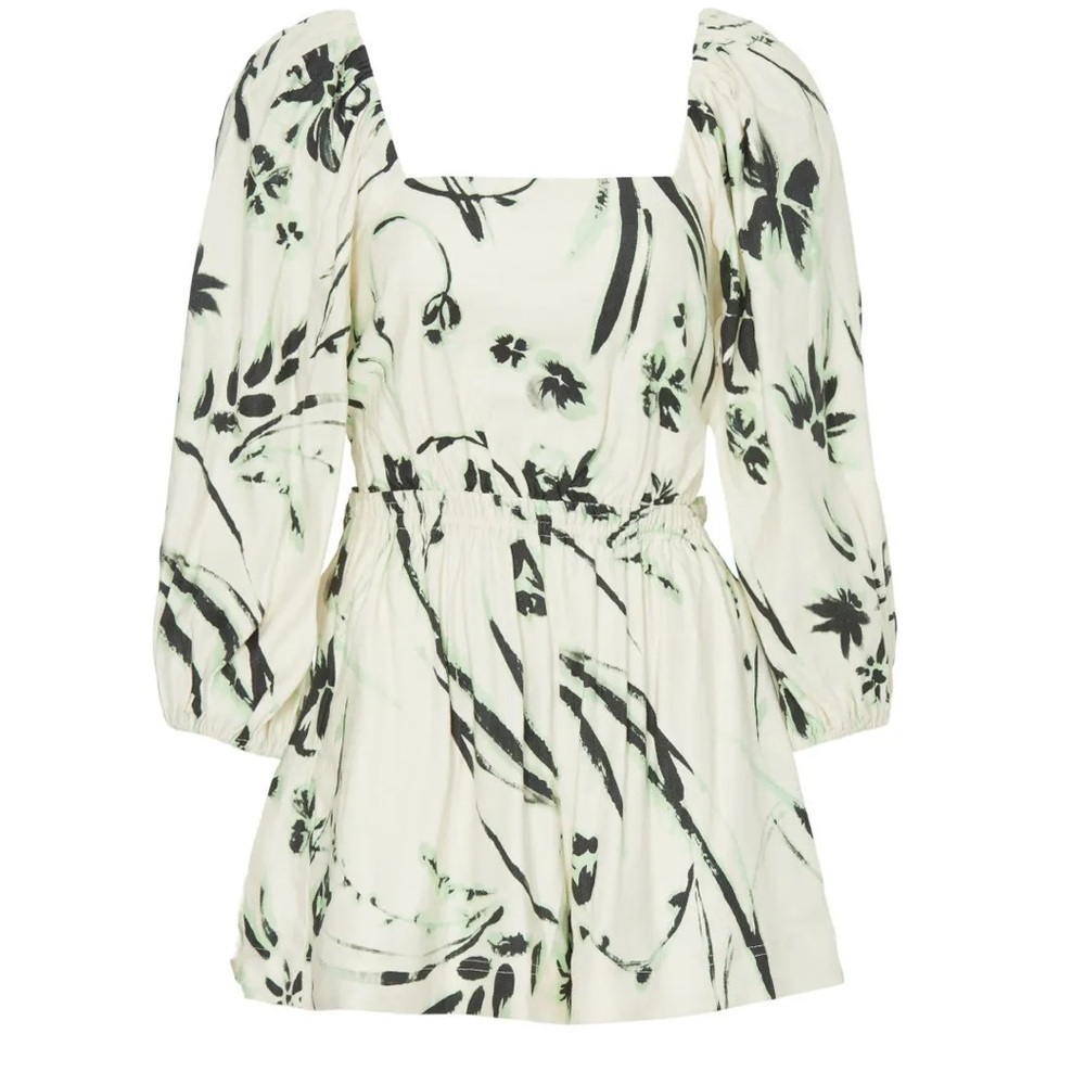 Tanya Taylor Floral Print romper